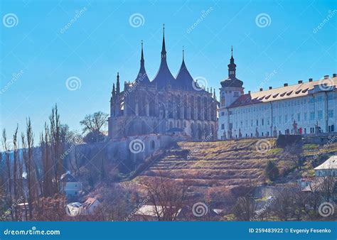 The Medieval Stone St Barbara Cathedral, Kutna Hora, Czech Republic ...
