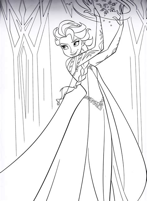 Princess Elsa Frozen Coloring Pages