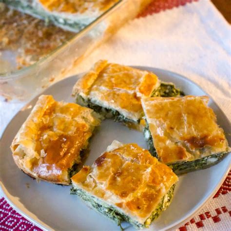 Spinach Feta Cheese Pie - The Bossy Kitchen