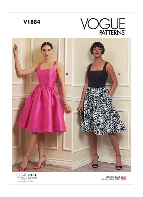 Vogue Patterns V1884 Misses’ Dress - Sewdirect Australia