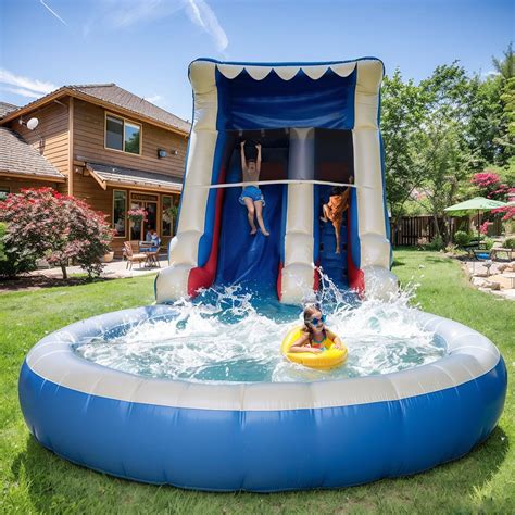 Amazon.com: Inflatable Water Slide for Adults Kids 24FT(L), PVC Giant ...