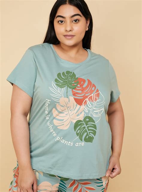 Buy Women Tropical Printed PJ Set Online at just Rs. 999.0 ...