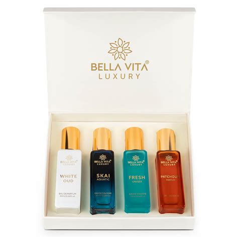 Buy Bella Vita Luxury Unisex Eau De Parfum Gift Set 4 x 20ml for Men ...
