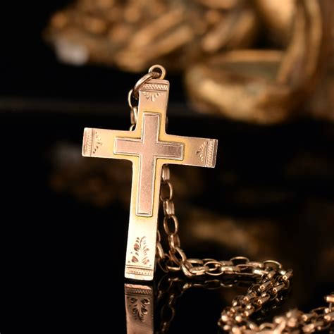 Antique Australian 9ct Rose Gold Willis and Sons Crucifix circa 1910 ...