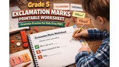 Class 5 Grammar Worksheet on Exclamation Marks | PlanetSpark