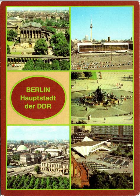 Vintage Continental Size Postcard Multi-Views of Berlin Capital of East Germany | Europe ...