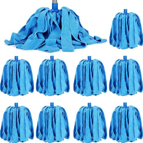 Amazon.com: Roshtia 10 Pcs Microfiber Mop Head Bulk Microfiber Cloth ...