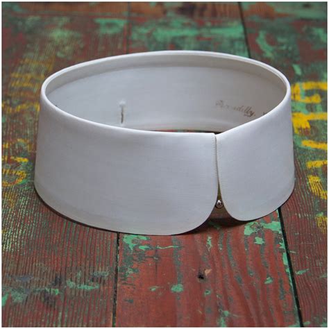 Vintage collar, Starched double round collar, Early 20th Century Stiff ...