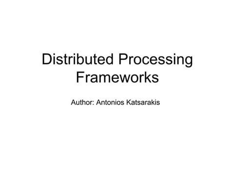 Distributed Processing 的图像结果