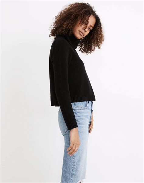 (Re)sourced Cashmere Crop Turtleneck Sweater | Madewell