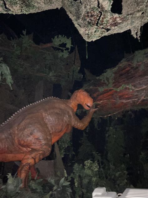 The dinosaur ride broke down so we admired the Iguanodon while we ...