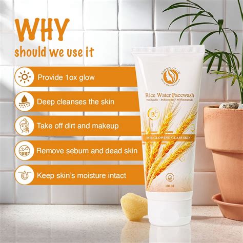 Rice water brightening facewash – Snowy Glow