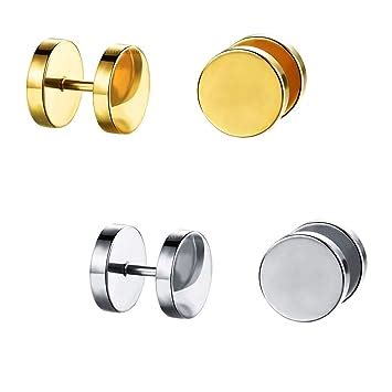 Buy Yellow Chimes 4pcs Combo Dumbbell Stainless Steel Silver Stud ...