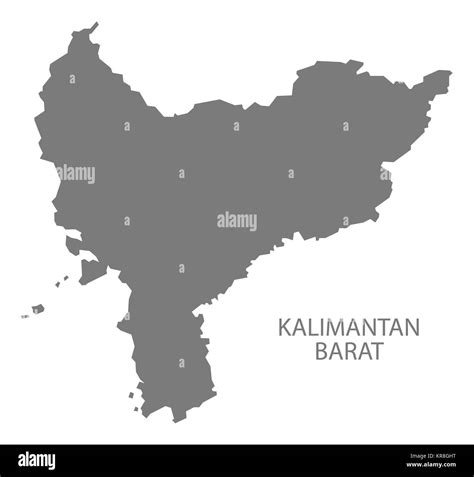 Kalimantan Barat Indonesia Map grey Stock Photo - Alamy