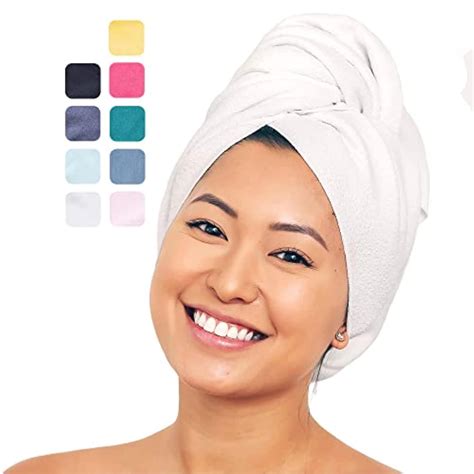 Aquis Microfiber Hair Towel (19 x 39-Inches) White AD : Amazon.in: Beauty