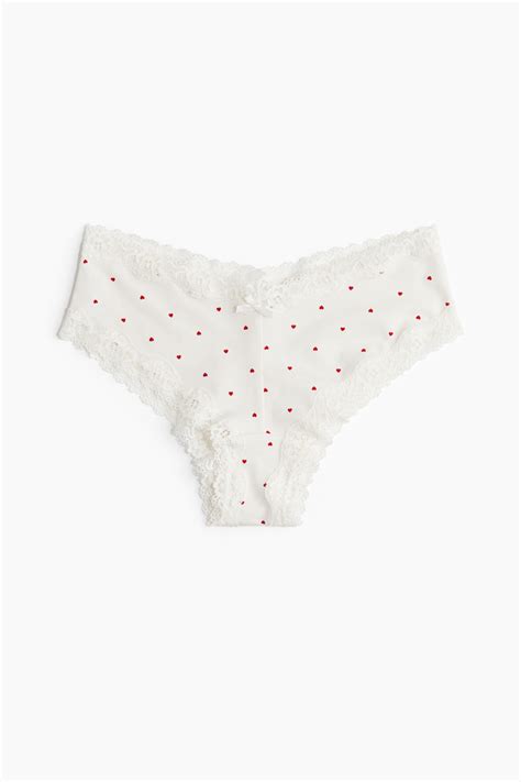 5-pack cotton and lace hipster briefs - White/Hearts - Ladies | H&M IN