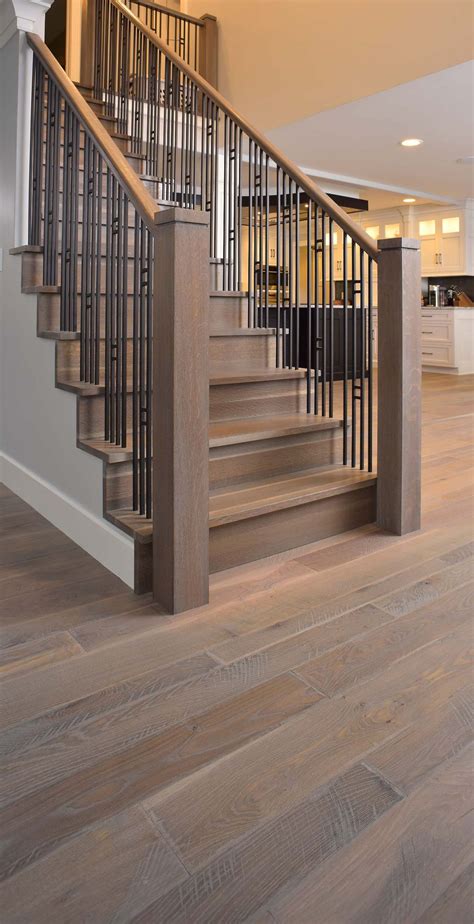 Vintage Oak w/Pickled Oak on White Oak custom hardwood flooring ...