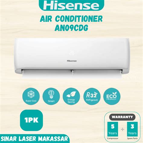 Jual HISENSE AC STANDARD SPLIT 1 PK AN09CDG GARANSI RESMI (UNIT ONLY ...