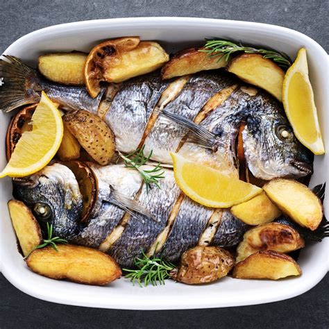 Baked Gilt Head Bream with Lemon and Herbs - Frozen Fish Direct