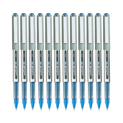 uni-ball Eye UB157 0.7 mm Roller Ball Pens, Blue Ink, Pack of 12 ...