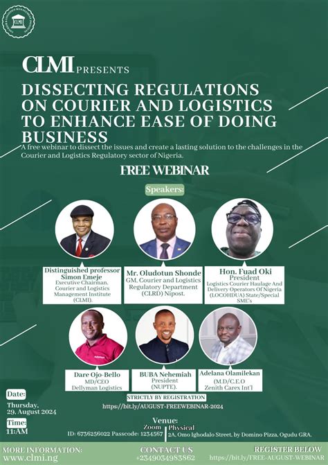 #regulation #nipost #logistics #courier #operations #webinar | Courier ...