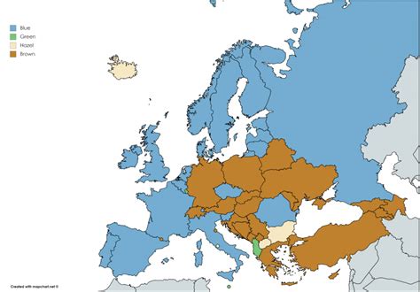Image result for Eye Color Map Europe