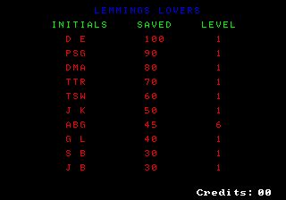 [mdk] Lemmings (US prototype) download for mame 0.286