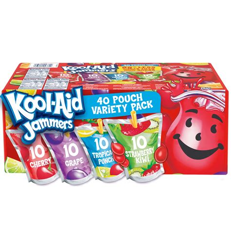Kool-Aid Jammers Cherry, Grape, Tropical Punch & Strawberry Kiwi ...