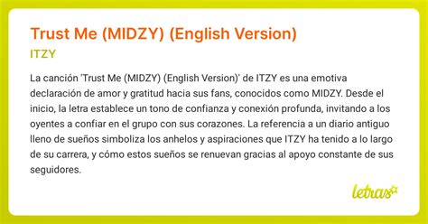 Significado de la canción Trust Me (MIDZY) (English Version) (ITZY ...