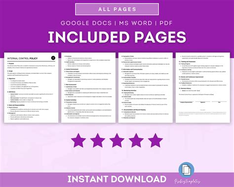 Image result for Internal Control Policy Examples