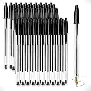 G4GADGET Nice Style Pack of 50 - Medium Tip Fluent Smooth Writing Black ...