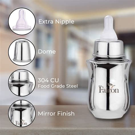 Pdd Falcon Steel Baby Bottle 175ml 1pcs Silver FP09012 - 175ml – PddFalcon