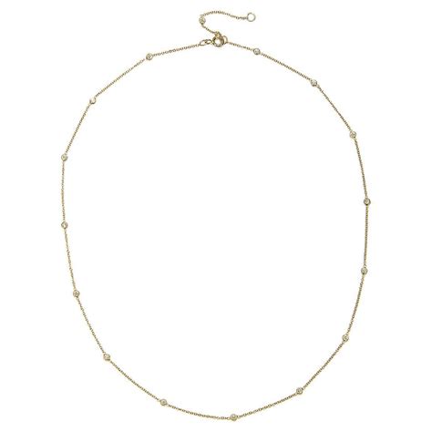 Faye Kim 18 Karat Gold and Diamond Wheel Paperclip Lariat Necklace For ...