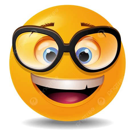 Smiley Face Emoji Clipart Hd PNG, 3d Realistic Emoji With Glasses ...