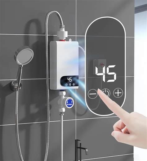 Instant Wall Mounted Electric Water Heater for Bathroom & Kitchen - LCD ...