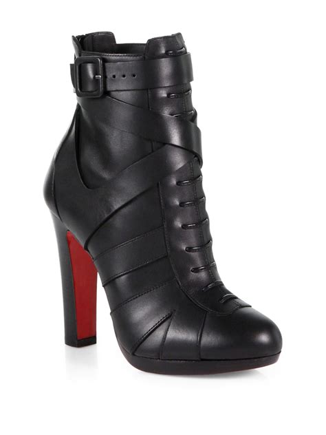 christian louboutin equestria 160mm leather boots black