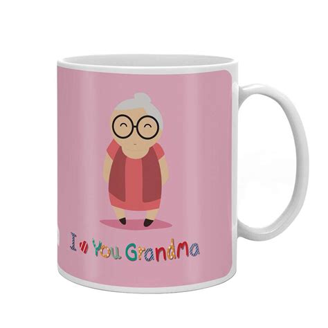 Cute Grandma Portray Pink Coffee Mug – Indigifts