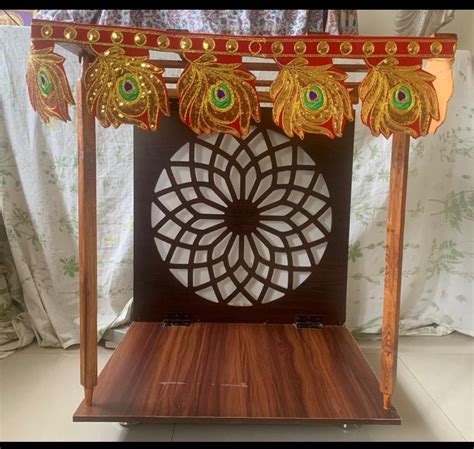 Foldable Wooden Pooja Mandapam – Elegant and Convenient Home Temple ...