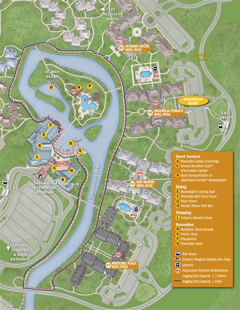 Map Of Port Orleans Riverside Resort