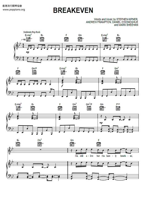 The Script-Breakeven Sheet Music pdf, - Free Score Download ★