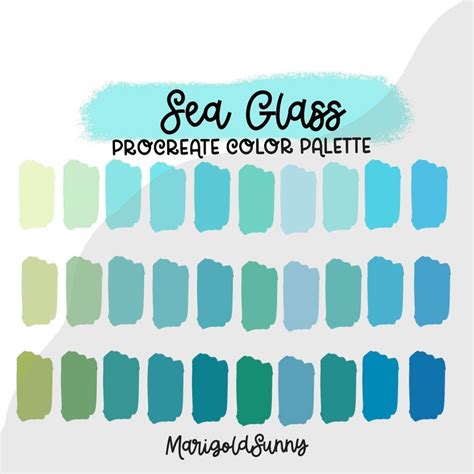 Sea Glass Paint Color Palette at Irving Sandoz blog