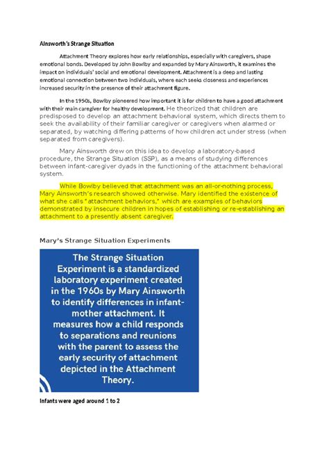 Strange Situation Attachment Theory: Insights from Ainsworth & Bowl ...
