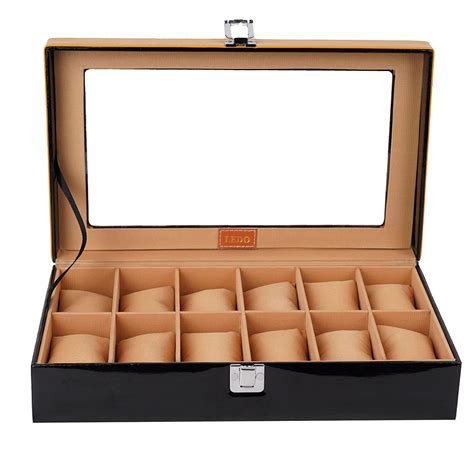 LEDO Watch Box Case Organizer in 12 slots of Watches for Men and Women ...