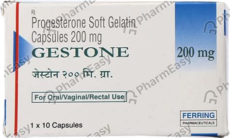 Gestone 200 MG Oral/Vaginal/Rectal Capsule (10): Uses, Side Effects ...