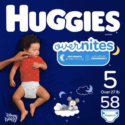 HUGGIES OverNites Diapers, Size 5, 58 Count - Walmart.com - Walmart.com