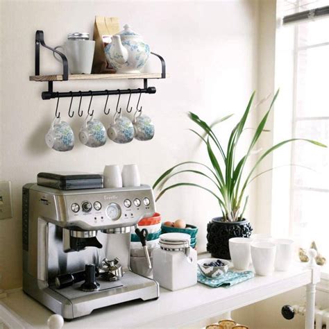 Wall Mounted Kitchen Shelf With Eight Hooks By Momentum
