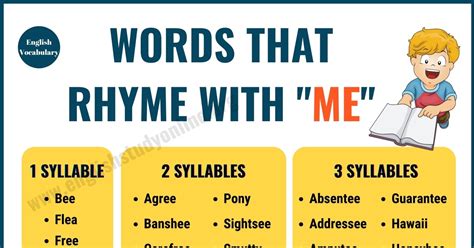 Word That Rhyme With To Me at Alonzo Caraway blog