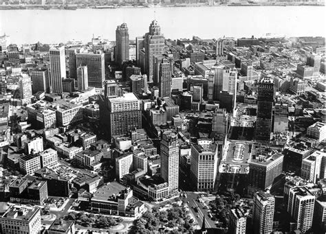 Detroit during the early 1940s | Detroit riverfront, Detroit skyline, Detroit history
