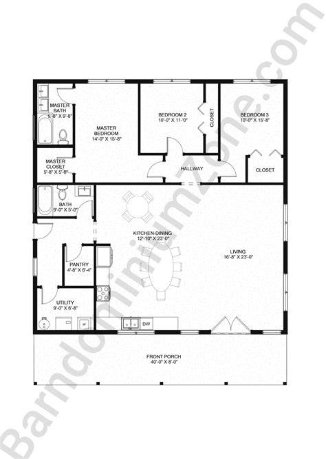 Beautiful 40x40 Barndominium Floor Plans To See