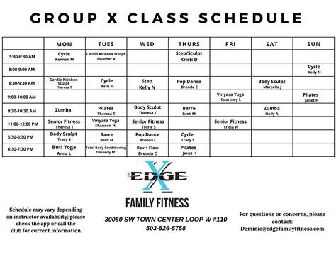 Edge Family Fitness | Group Fitness